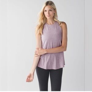 Lululemon all tied up tank in a Heather purple color 18” ptp